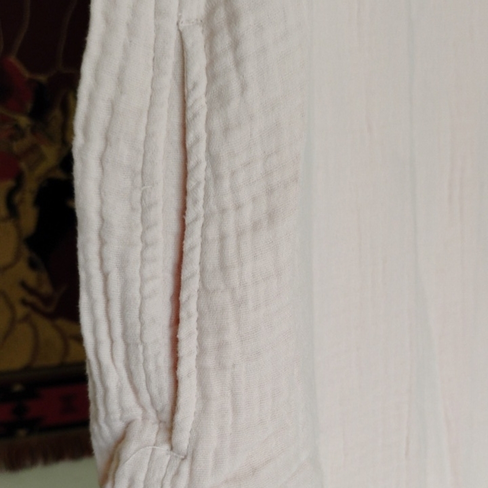 Three Dots Cotton Double Gauze Light Pink Dress - Picture 5 of 6